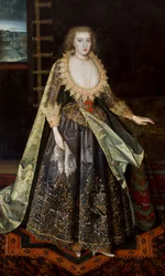 Dame genaamd Margaret Stuart, gravin van Nottingham, ca. 1620